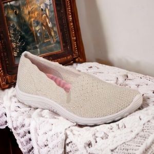 Skechers Relaxed Fit Reggae Fest Trail Dame Slip On Flats Natural Shoes …